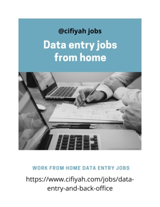 What is data entry work from home jobs?