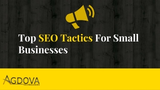 Top SEO Tactics For Small Businesses