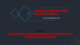 Consumers Mistakes When Buy Gold Jewellery