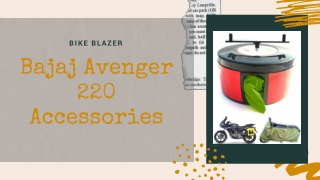Buy Bajaj Avenger 220 Accessories At Bike Blazer