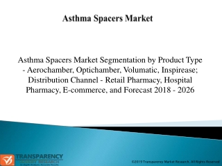 Asthma Spacers Market to Reach US$ 1,803.93 Mn by 2026 - TMR