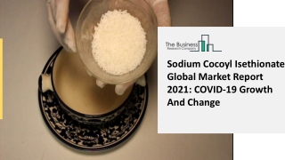 2021 Sodium Cocoyl Isethionate Market Size, Growth, Drivers, Trends And Forecast