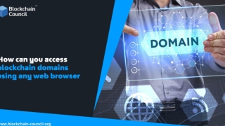 How can you access blockchain domains using any web browser?