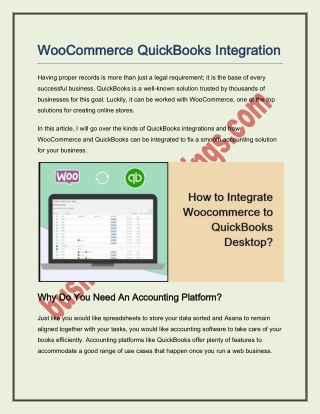 How to WooCommerce Sync for QuickBooks Desktop?