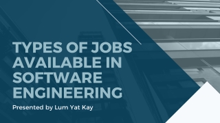 Types of Jobs Available in Software Engineering