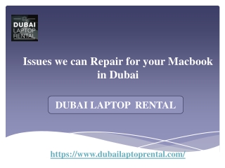 Issues we can Repair for your Macbook in Dubai