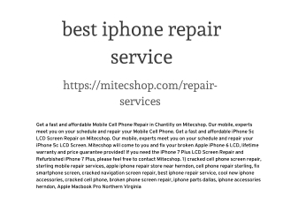 best iphone repair service