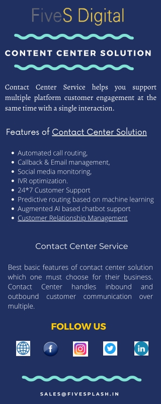 Contact Center Services for  Customer Support - FiveSdigital