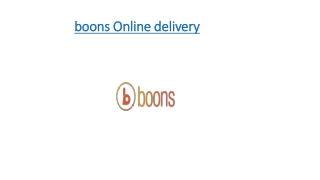 boons | On-Demand Delivery | Online Marketplace