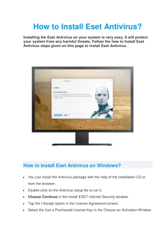 How to Install ESET Antivirus? | Quick & Simple Process