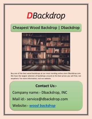 Cheapest Wood Backdrop | Dbackdrop