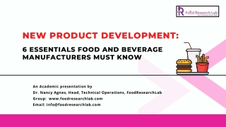 6 essentials Food and beverage manufacturers must know | Foodresearchlab