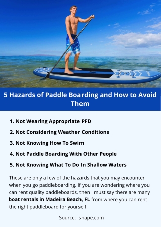 5 Hazards of Paddle Boarding and How to Avoid Them