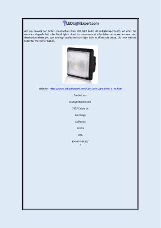 LED Corn light | LED Light Expert