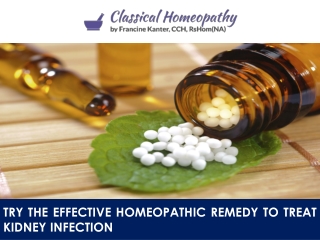 Try the Effective Homeopathic Remedy to Treat Kidney Infection