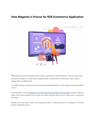 How Magento is Precise for B2B Ecommerce Application