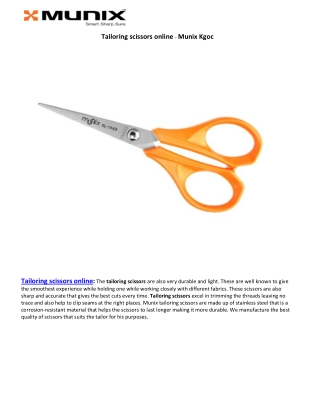 Tailoring scissors online - Munix Kgoc