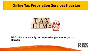 Online Tax Preparation Services in Houston by RBS