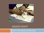 LESSON EIGHT