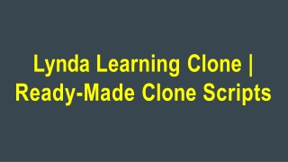 Lynda Learning Clone Scripts - DOD IT Solutions