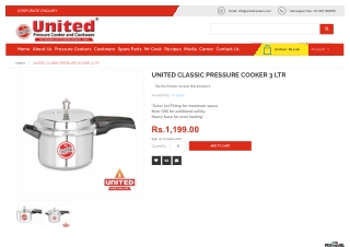 UNITED CLASSIC PRESSURE COOKER 3 LTR