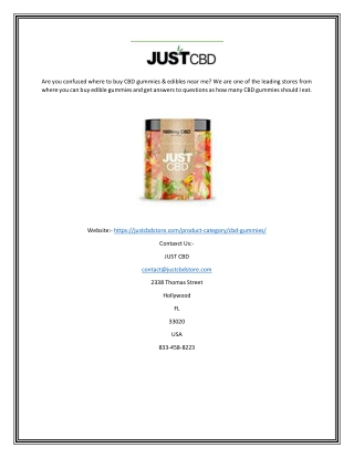 CBD Gummies Near Me | Justcbdstore.com