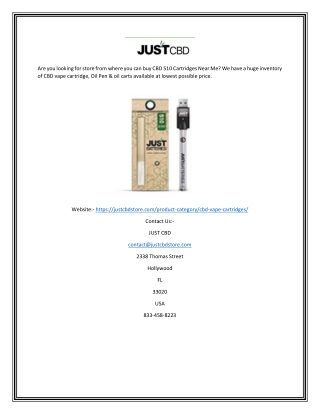 Vape Cartridge | Justcbdstore.com