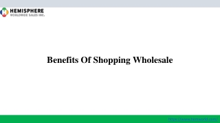 Benefits of Shopping Wholesale