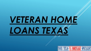 Best Veteran Home Loans Texas