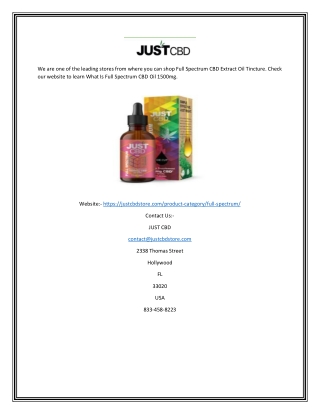 Full Spectrum CBD | Justcbdstore.com