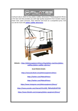 Pilates Cadillac Dimensions | Pilatesequipment.fitness