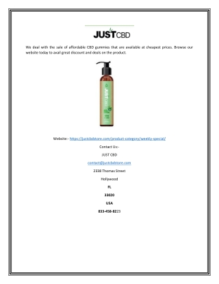 CBD Deals | Justcbdstore.com