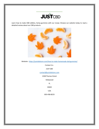 Just CBD Gummies | Justcbdstore.com