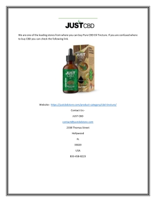 CBD tincture | Justcbdstore.com