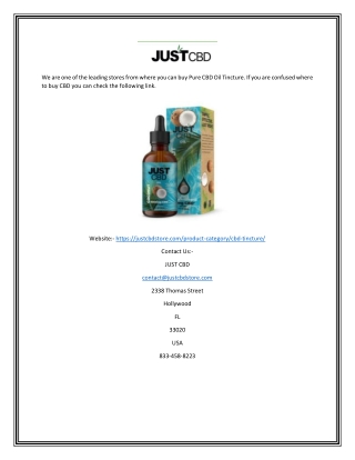 CBD tincture  Justcbdstore.com