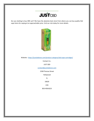 Buy exclusive cbd cart & products|justcbdstore.com