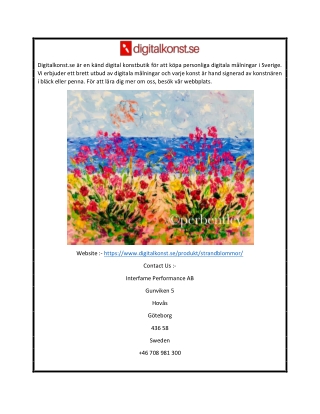 Köp målningar med blommor online | Digitalkonst.se