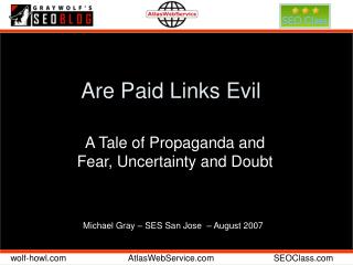 Are Paid Links Evil