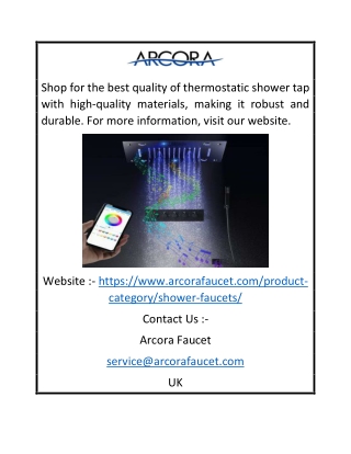 Thermostatic shower tap | Arcora Faucet