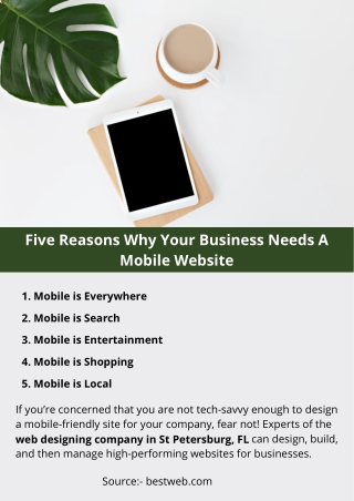 Five Reasons Why Your Business Needs A Mobile Website