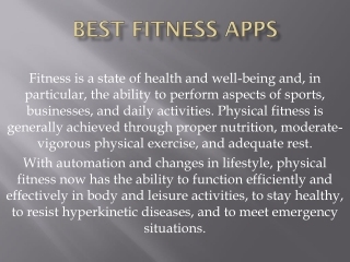 Best Fitness Apps