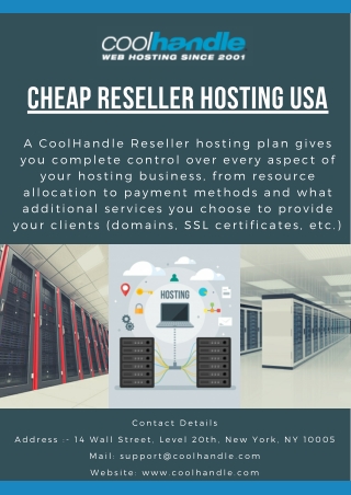 Cheap Reseller Hosting USA