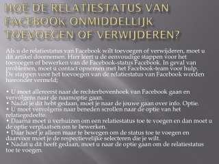 Contact opnemen met Facebook kijk hier voor een goede online service