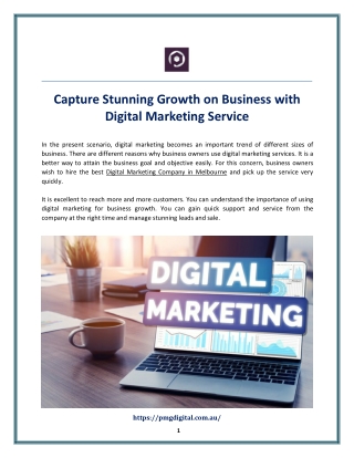 Capture Stunning Growth on Business With Digital Marketing Service