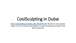 CoolSculpting in Dubai