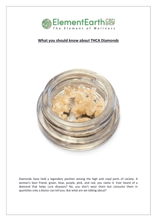 What you should know about THCA Diamonds