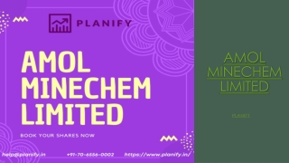 Amol Minechem Limited ipo