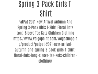 Spring 3-Pack Girls T-Shirt