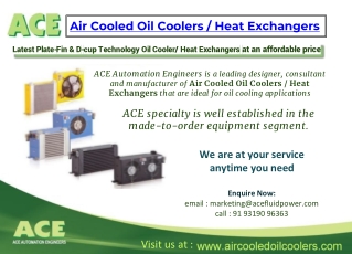 Air Cooled Oil Coolers and Heat Exchangers