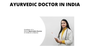 AYURVEDIC DOCTOR IN INDIA